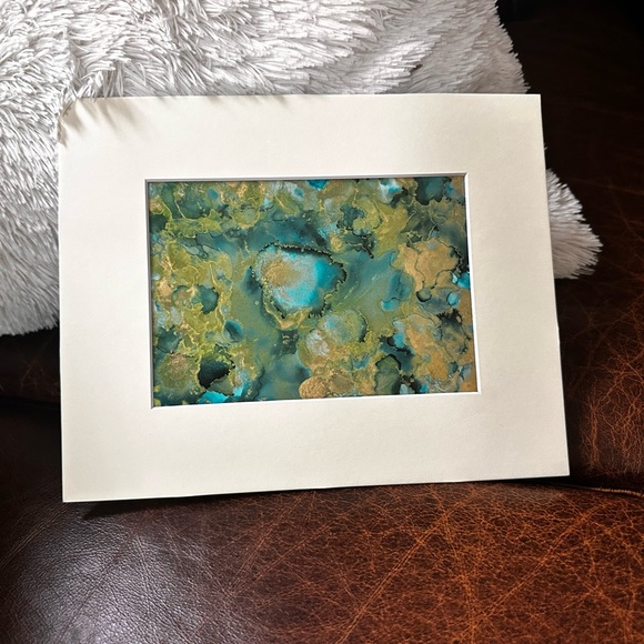 Hand Crafted Other - Handcrafted original abstract alcohol ink wall art painting